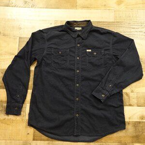 Eddie Bauer Corduroy Button-Down Shirt Men’s‎ XL Navy